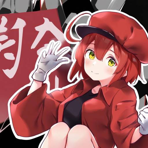 Illustration of Ae-3803, hataraku saibou in the style of Yuyaiyaui