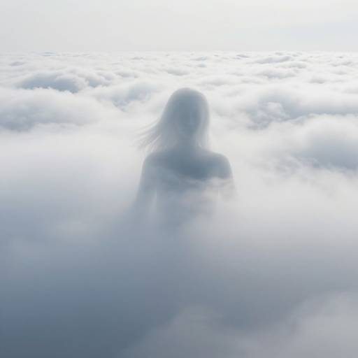 Serene Visage Among Shifting Clouds