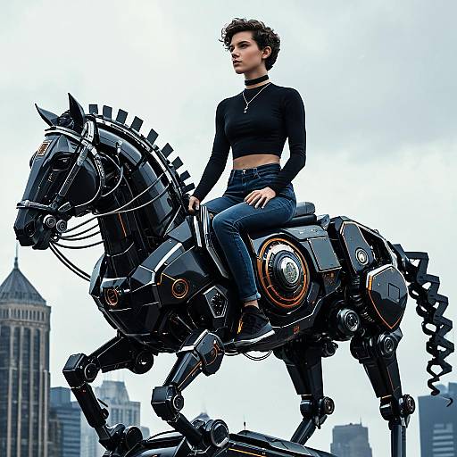 Athletic Tom Holland on Futuristic Steed