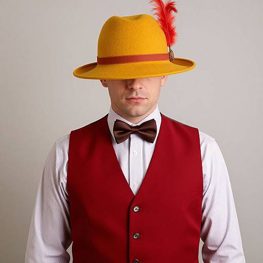 Stylish Man with Colorful Hat