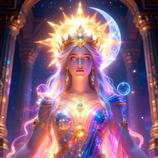 Theia Goddess in Cosmic Temple
