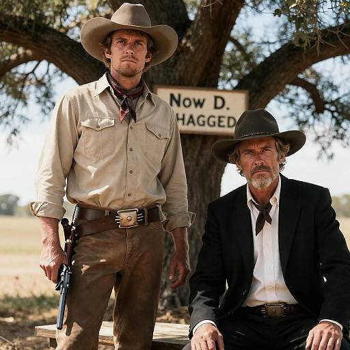 Intense Western Duet: A Pistol Showdown