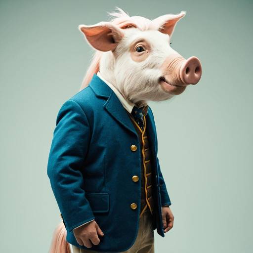 Whimsical Horse-Pig Hybrid Cosplay Design