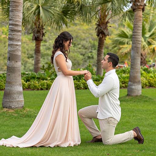 Romantic Proposal in Tropical Setting