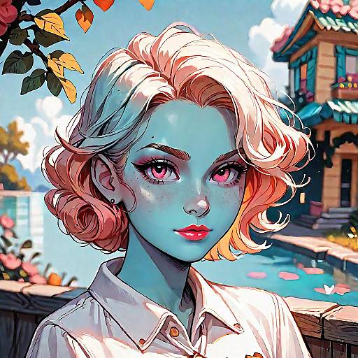 Cozy House Scenery with Depth of Field