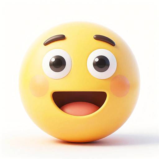 3D Hope Emoji Detailed Render