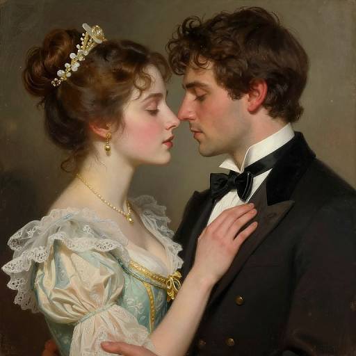 Romantic Vintage Digital Art Duo