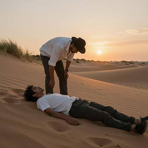 Sunset Serenity on Sandy Dunes