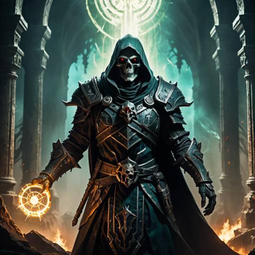 Dark Necromancer in Foreboding Illumination