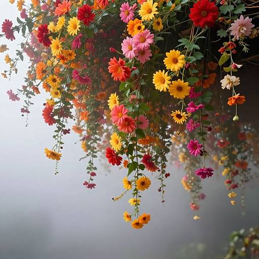 Ethereal Floating Vivid Blooms