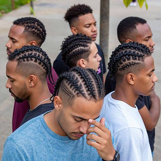 Diverse Men’s Cornrow Styles Showcase
