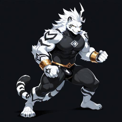 Sleek Jaguar Furry with Bold Stance Sleek Jaguar Furry with Bold Stance