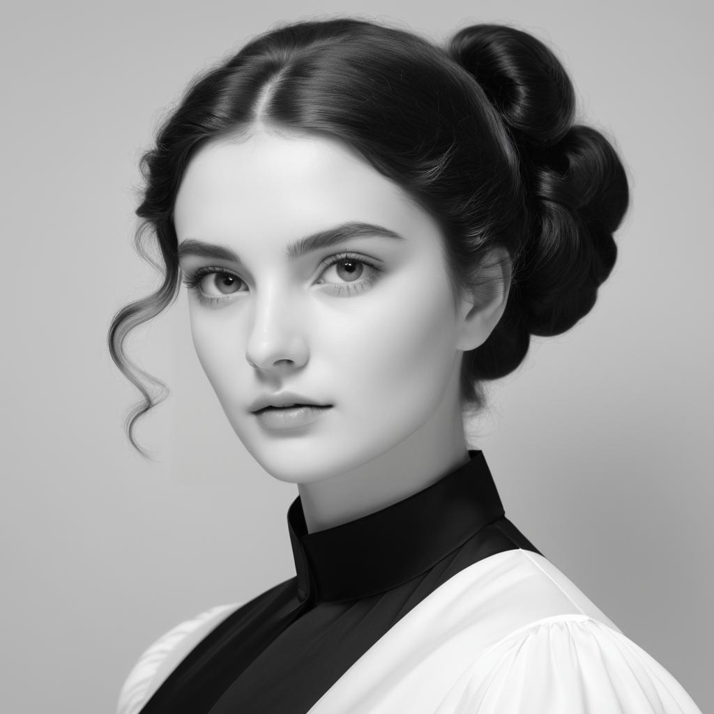 Elegant Minimalist Neo-Classical Portrait