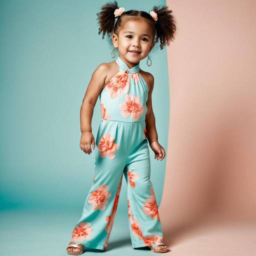High Fashion Toddler in Aqua Jumpsuit