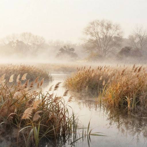 Misty Floodplain Lowlands Watercolor