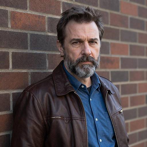 Serious Portrait of a Middle-Aged Man