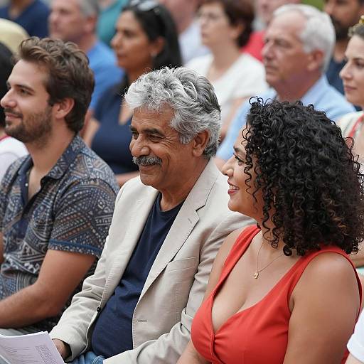 Smiling Crowd with Diverse Individuals
