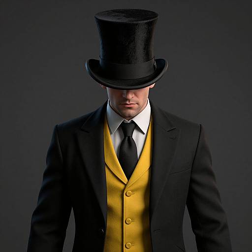 Photorealistic Man in High Top Hat