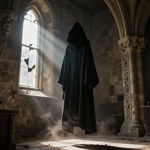 Hooded Cloak in Abandoned Castle