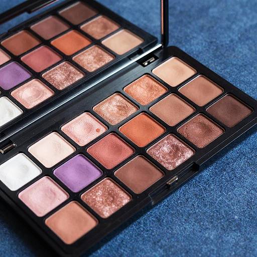 Vibrant Black Eyeshadow Palette Close-Up