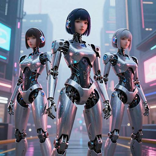 Cyberpunk Japanese Female Robots