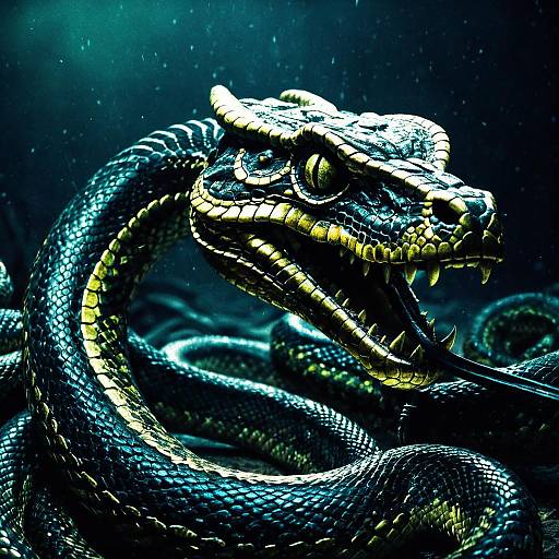 Vibrant Serpent Pirate Adventure Scene