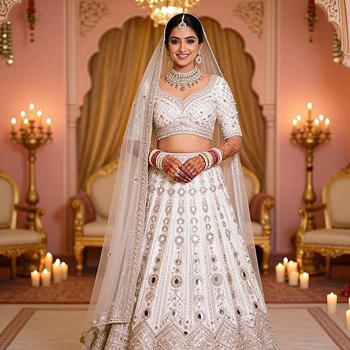 Elegant Bride in Vintage Wedding Hall