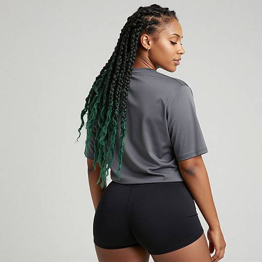 Woman with Green Dreadlocks Fashion