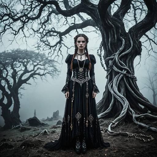 Ethereal Fantasy Portrait of a Gothic Woman