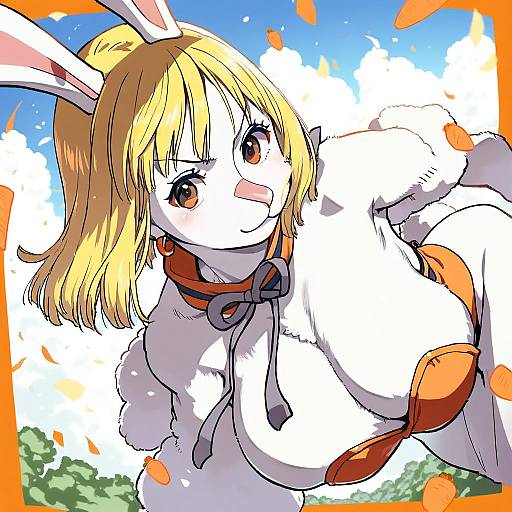 Illustration of Carrot (one piece), one piece in the style of Shiwasu no okina