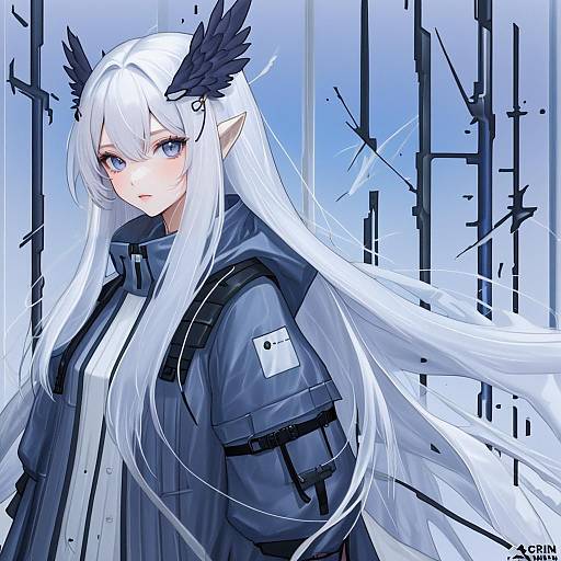 Illustration of Mulberry (arknights), arknights in the style of Criin