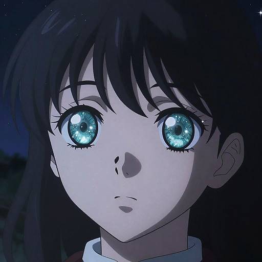 Radiant Anime Eyes Under Moonlight