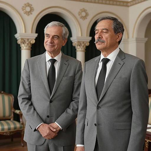 Two Distinguished Men in Elegant Setting