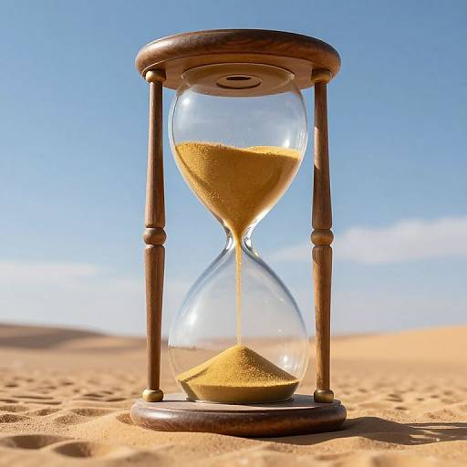 Surreal Colossal Hourglass Between Earth and Sky