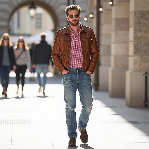 Stylish Man in Liam Gallagher Costume