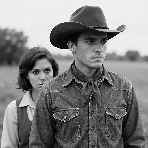 Intense Outdoor Portrait in Black and White
