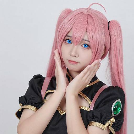 Cosplay Portrait with Pink Twin-Tails