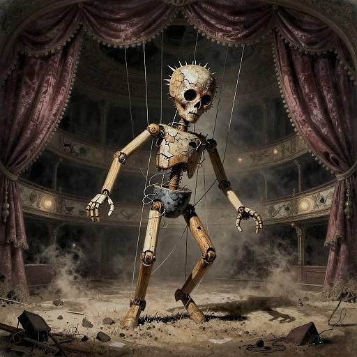 Grotesque Surrealist Marionette Collage