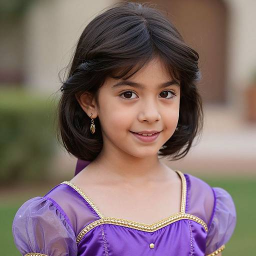 Child Princess Jasmine Costume Close-Up