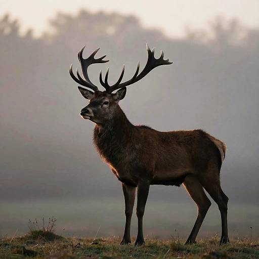Majestic Red Deer Stag at Dawn