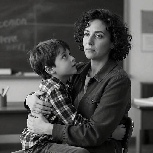 Emotional Bond: Woman and Child Portrait