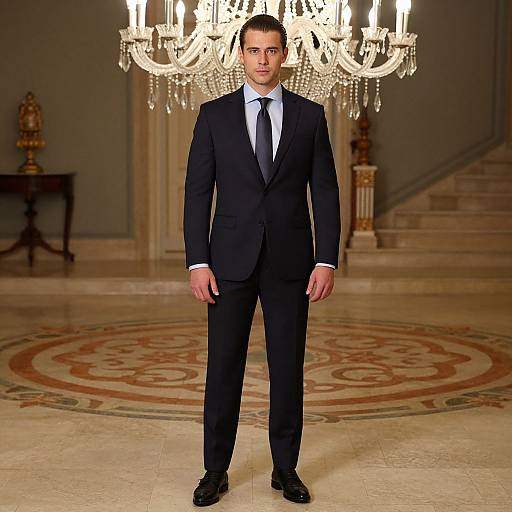 Confident Man in Elegant Suit