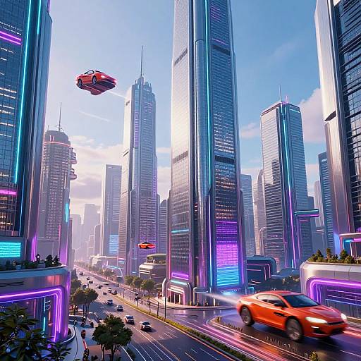 Futuristic Cyberpunk Cityscape