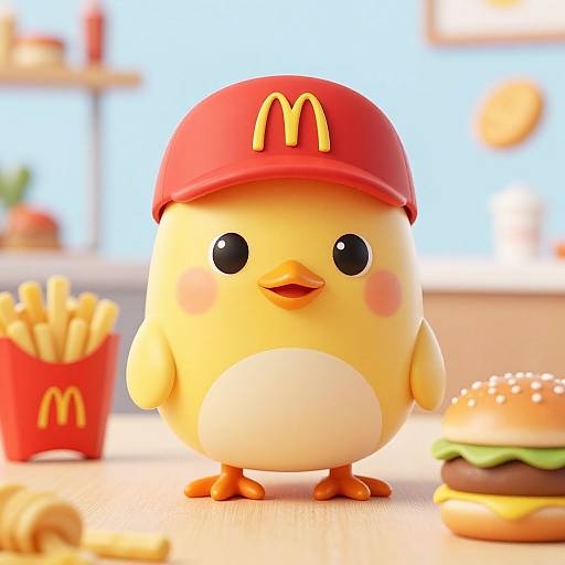 Cute Birdie McDonalds Mascot Costume