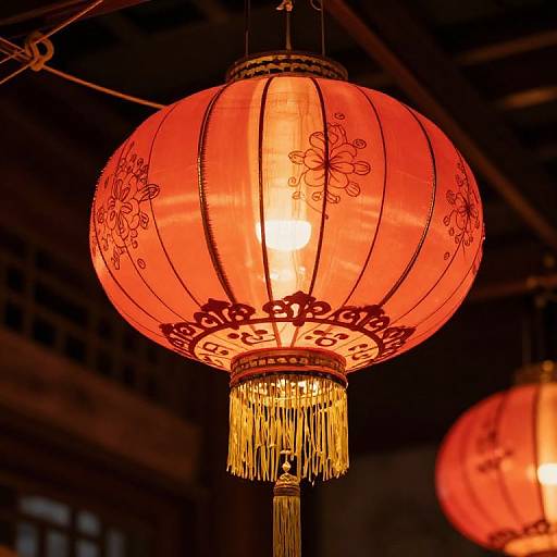 Romantic Lantern-lit Wedding Scene