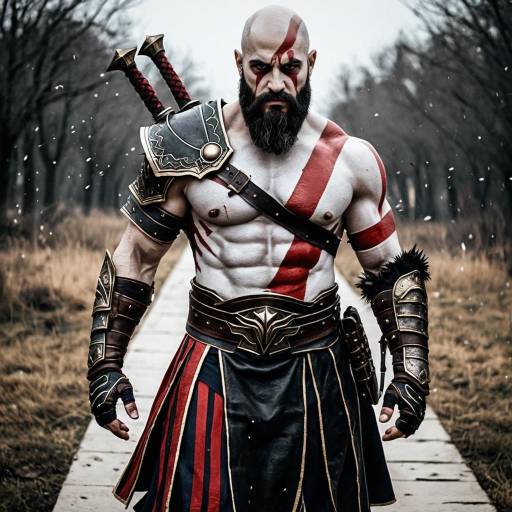 Powerful Kratos Cosplay Costume Outfit