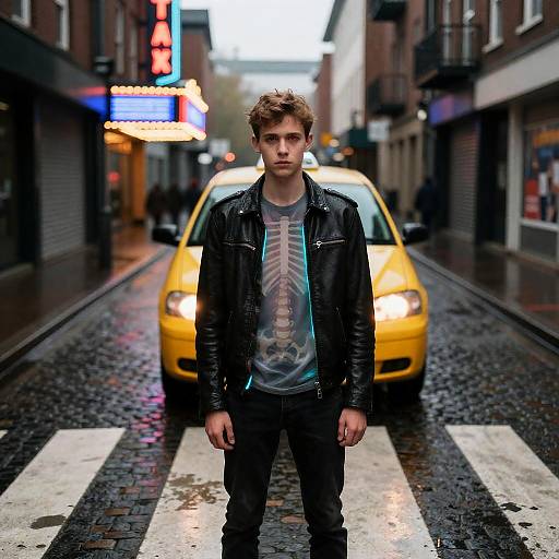 Neon Harbor Teen with Skeletal Glow