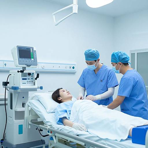 Modern Medical Equipment in Hospital Room