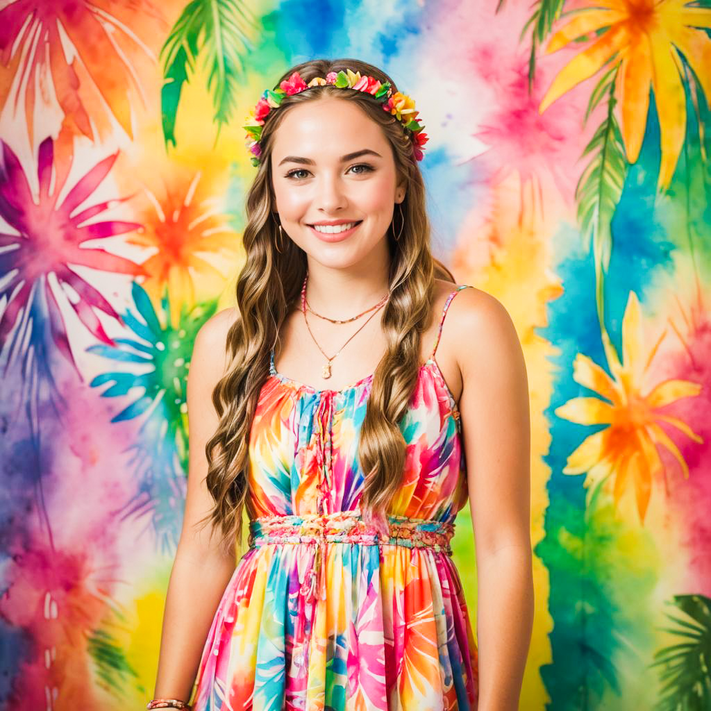 Vibrant Summer Luau Girl Shoot