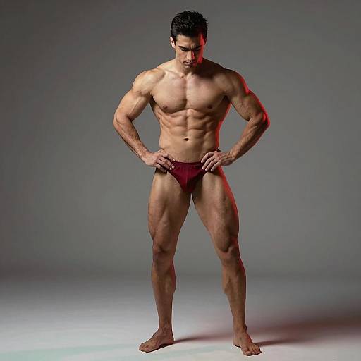 Fit Mediterranean Man Posing Portrait